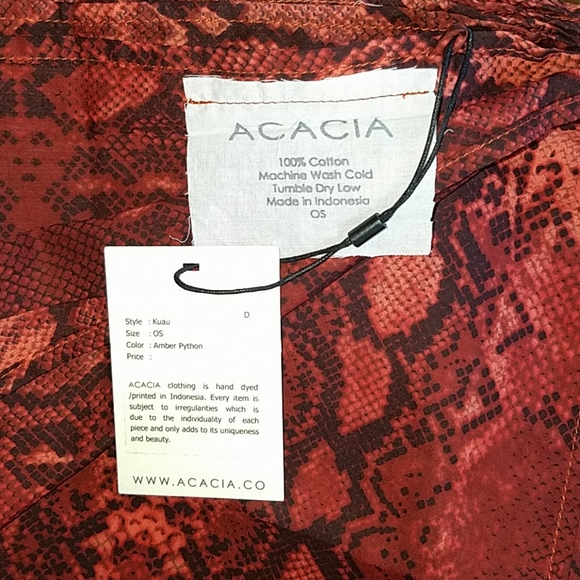 New acacia amber python kuau pareo sarong cover-up - Picture 3 of 6